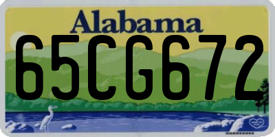 AL license plate 65CG672