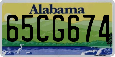 AL license plate 65CG674