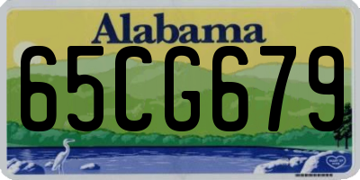 AL license plate 65CG679
