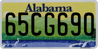 AL license plate 65CG690