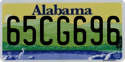 AL license plate 65CG696