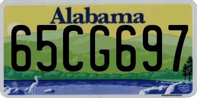 AL license plate 65CG697