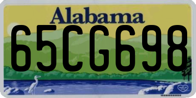 AL license plate 65CG698