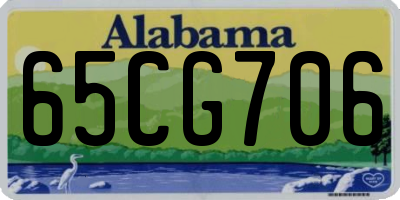 AL license plate 65CG706