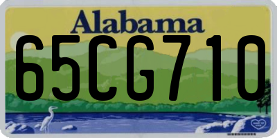 AL license plate 65CG710