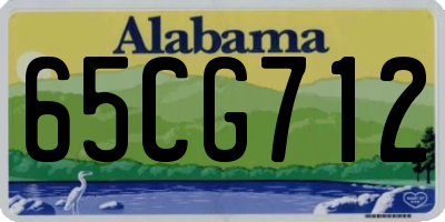 AL license plate 65CG712
