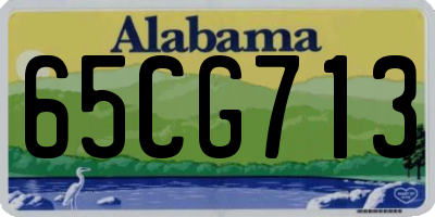 AL license plate 65CG713