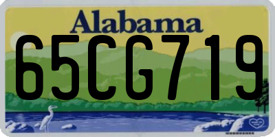 AL license plate 65CG719
