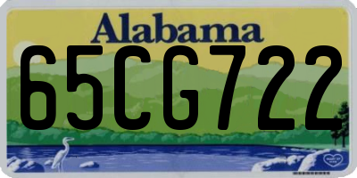 AL license plate 65CG722