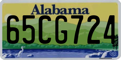 AL license plate 65CG724