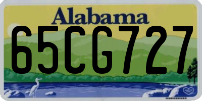 AL license plate 65CG727