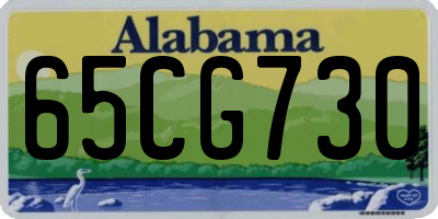 AL license plate 65CG730