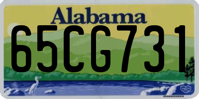 AL license plate 65CG731