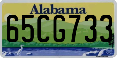 AL license plate 65CG733