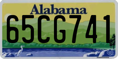 AL license plate 65CG741