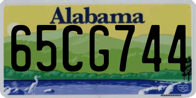 AL license plate 65CG744