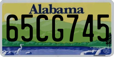 AL license plate 65CG745