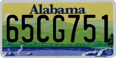 AL license plate 65CG751