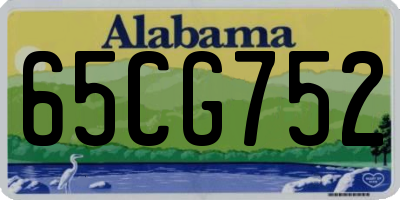 AL license plate 65CG752