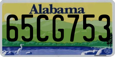 AL license plate 65CG753