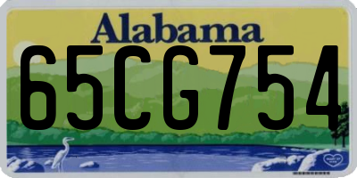 AL license plate 65CG754