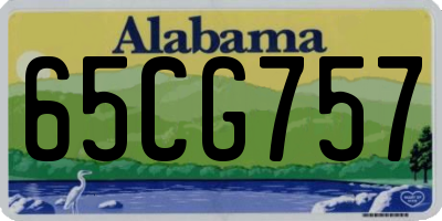 AL license plate 65CG757