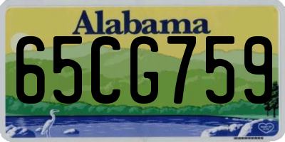 AL license plate 65CG759