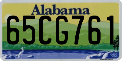 AL license plate 65CG761