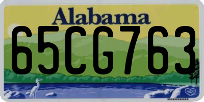 AL license plate 65CG763