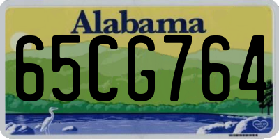 AL license plate 65CG764