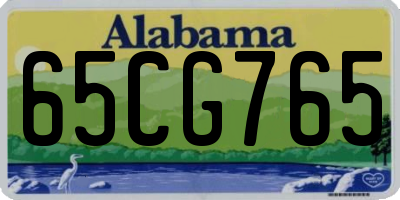 AL license plate 65CG765