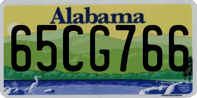 AL license plate 65CG766