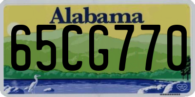 AL license plate 65CG770