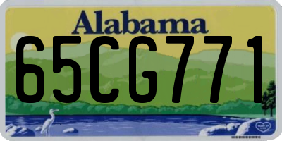 AL license plate 65CG771