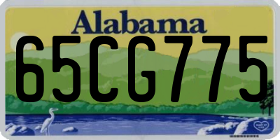 AL license plate 65CG775