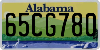 AL license plate 65CG780