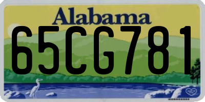 AL license plate 65CG781