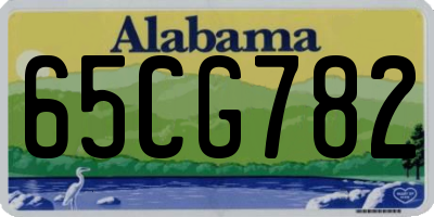 AL license plate 65CG782