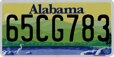 AL license plate 65CG783