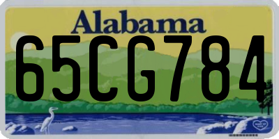 AL license plate 65CG784