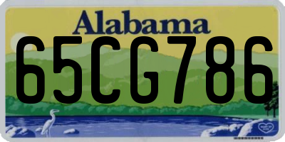 AL license plate 65CG786
