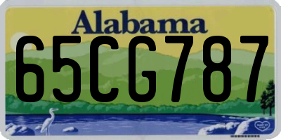 AL license plate 65CG787
