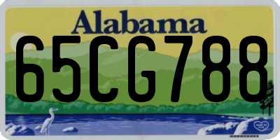 AL license plate 65CG788