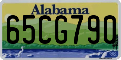 AL license plate 65CG790