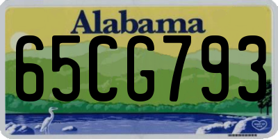 AL license plate 65CG793