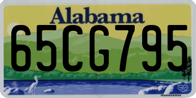 AL license plate 65CG795