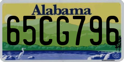 AL license plate 65CG796