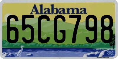 AL license plate 65CG798