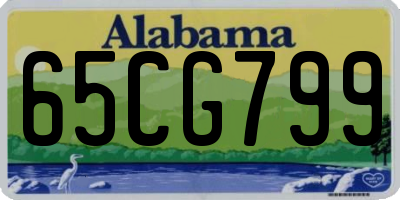 AL license plate 65CG799
