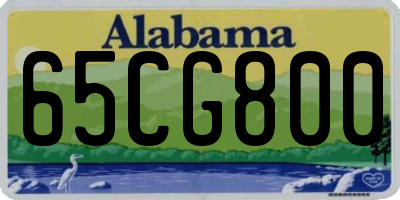 AL license plate 65CG800